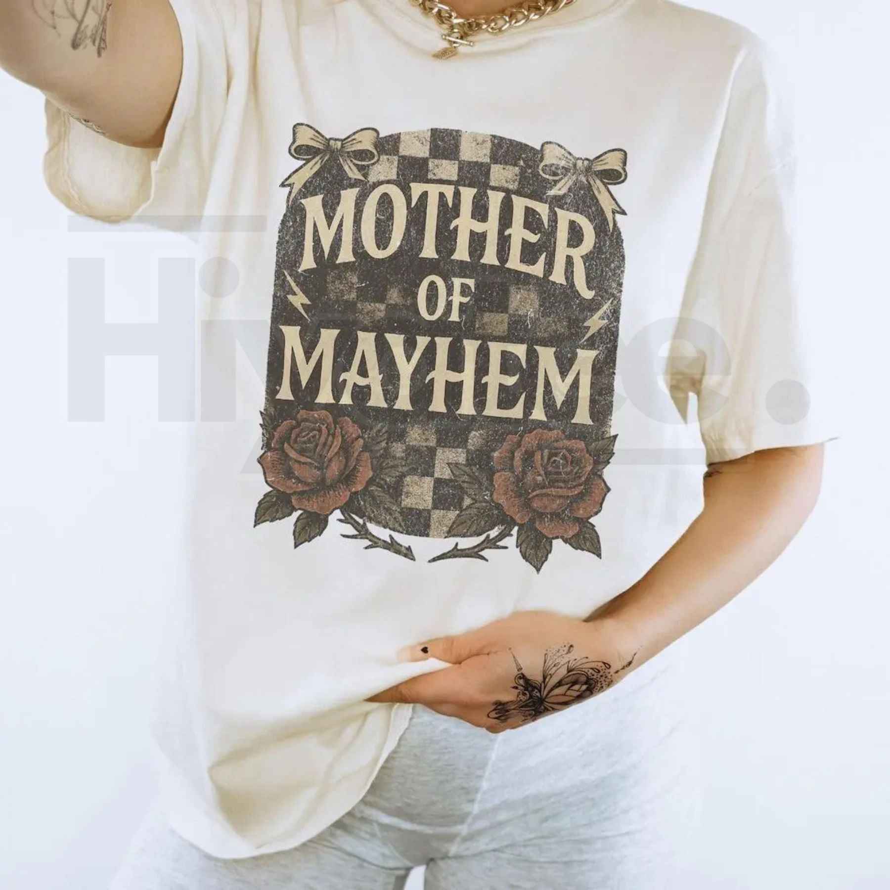 Comfort Colors® Mother of Mayhem Shirt – Edgy Badass Mama Graphic Tee