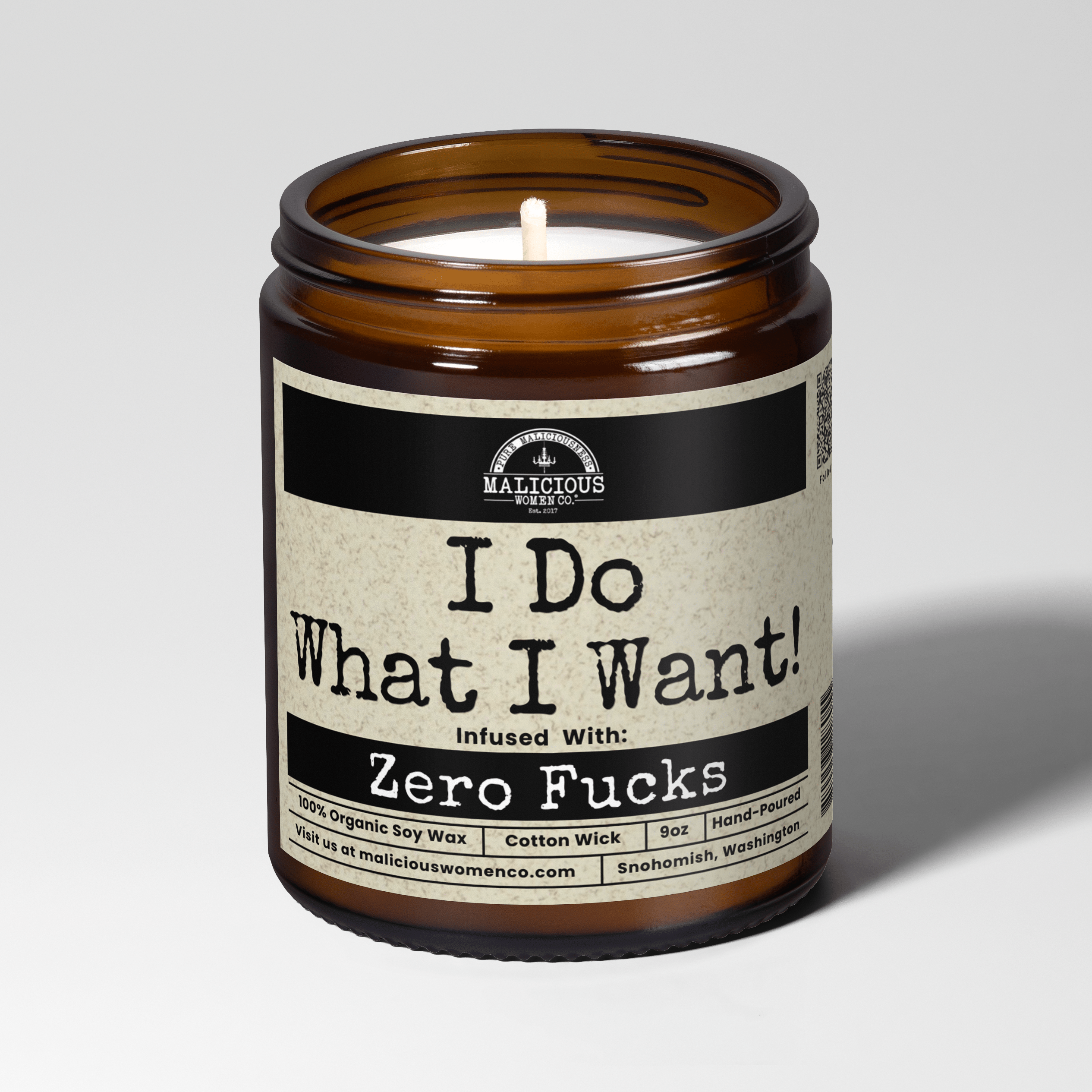 I Do What I Want 9oz Funny Candle Malicious Women Co